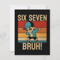 6 7 Números Dabbing Seis Sete Cara
