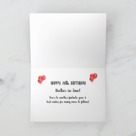 Cartão De Agradecimento 70 Birthday Card Brother-in-law