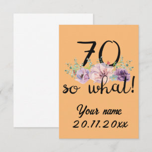 Cartão De Agradecimento 70 E Daí - Divertido Aniversário de 70 anos