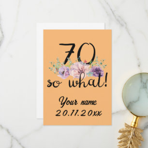 Cartão De Agradecimento 70 Então - 70 engraçado aniversário