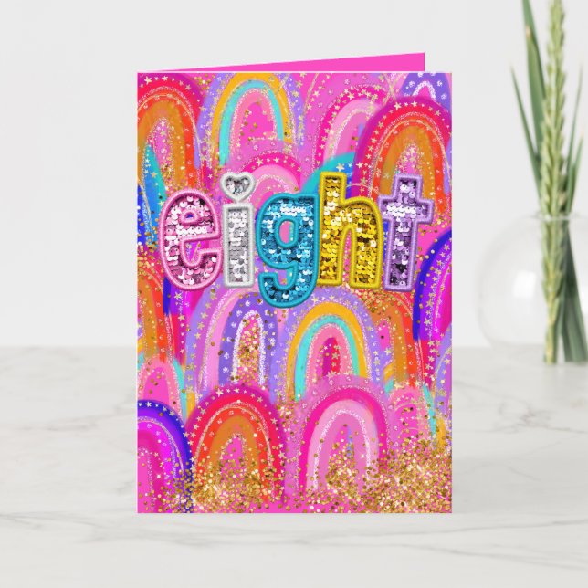 Cartão De Agradecimento 8º Aniversário (Frente)