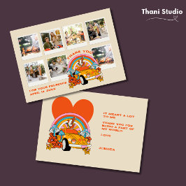 Cartão De Agradecimento 80s Flashback Vintage Retro Birthday Photo Beige