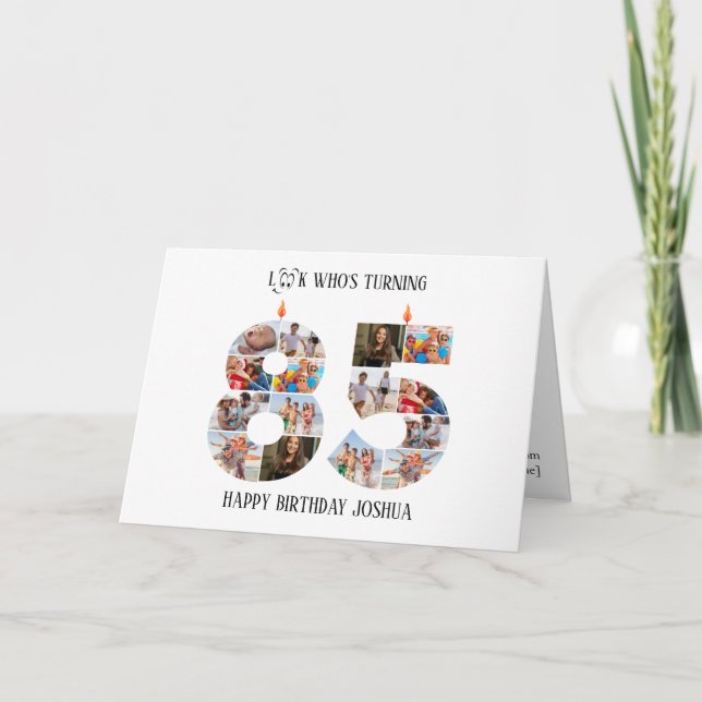 Cartão De Agradecimento 85th Birthday Photo Card (Frente)
