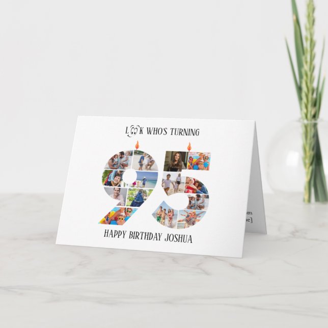Cartão De Agradecimento 95th Birthday Photo Card (Frente)