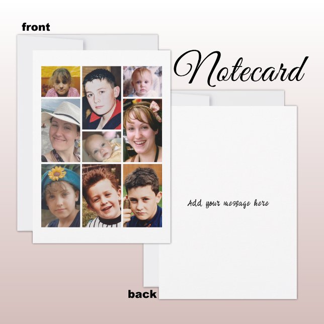 Cartão De Agradecimento 9 photo add message white (Criador carregado)