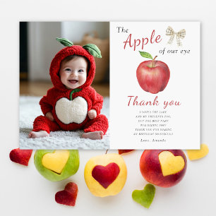 Cartão De Agradecimento A Apple do nosso obrigado de Aniversário de crianç