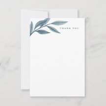 A aquarela deixa obrigado azul elegante