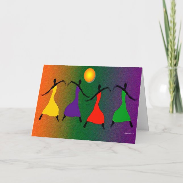 Cartão De Agradecimento A arte da dança (Frente)