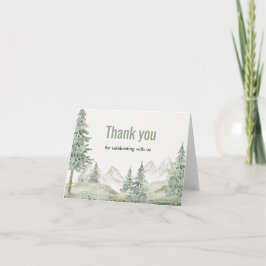 Cartão De Agradecimento A aventura da floresta inicia o chá de fraldas