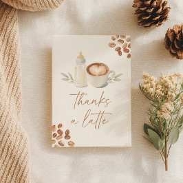 Cartão De Agradecimento A Baby is Brewing Coffee Baby Shower