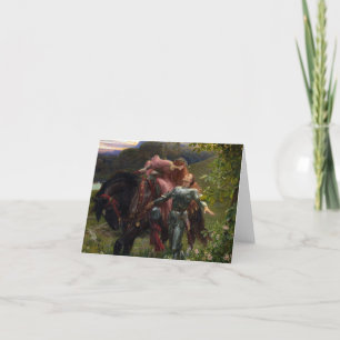 Cartão De Agradecimento A bela senhora sem Compaixão de Frank Dicksee