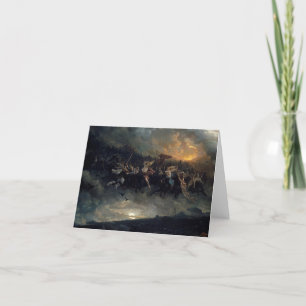 Cartão De Agradecimento A Caça Selvagem de Odin, 1872, por Peter Nicolai A