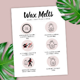 Cartão De Agradecimento A Cera Derrete As Instruções De Aviso Da Placa De