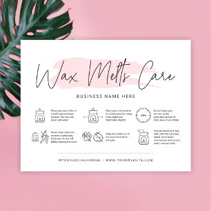 Cartão De Agradecimento A cera derrete as instruções de segurança da placa