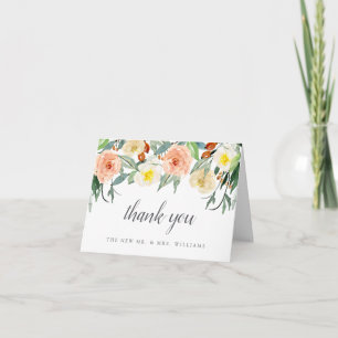 Cartão De Agradecimento A Coleção de Casamentos do Primavera Blossoms