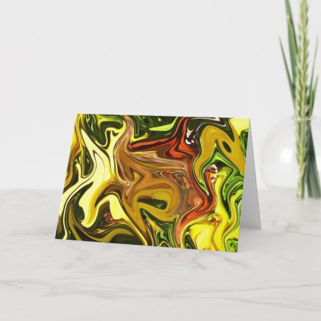 Cartão De Agradecimento A cor da placa de nota de queda (Frente)