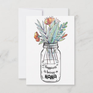 Cartão De Agradecimento A Felicidade Arte Esposa Está Sendo Uma Nana