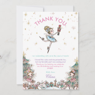 Cartão De Agradecimento A Festa de aniversário do Balé de Natal dos Nozes