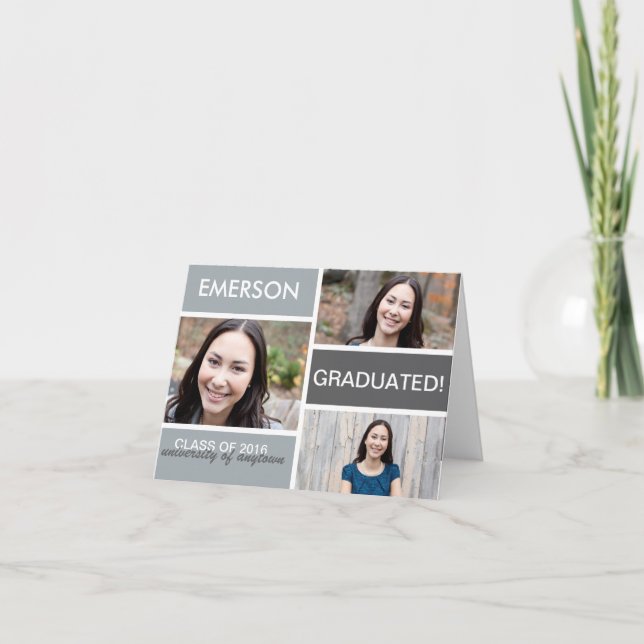 Cartão De Agradecimento A graduação obstrui Notecard (Frente)