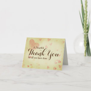 Cartão De Agradecimento A Heartfelt Thank You Note Card, Customizable