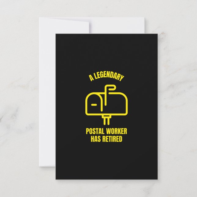 Cartão De Agradecimento A legendary postal worker has retired (Frente)