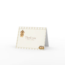 A Little Birdie Is on the Way Thank You Card
