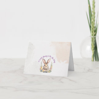 Cartão De Agradecimento A Little Bunny On the Way Thank You Card