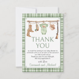 Cartão De Agradecimento A Little Hunter Is On The Way Baby Shower