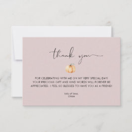 Cartão De Agradecimento A Little Pumpkin Is On The Way Fall Baby Thank You