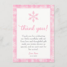 A Little Snowflake Pink Winter Girl Baby Shower