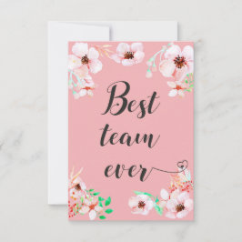 Cartão De Agradecimento A melhor cota de Motivação do trabalho em equipe d