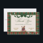 Cartão De Agradecimento A Merry Little Baby Shower Teddy Bear Christmas<br><div class="desc">A Merry Little Baby Shower Teddy Bear Christmas Invitation</div>
