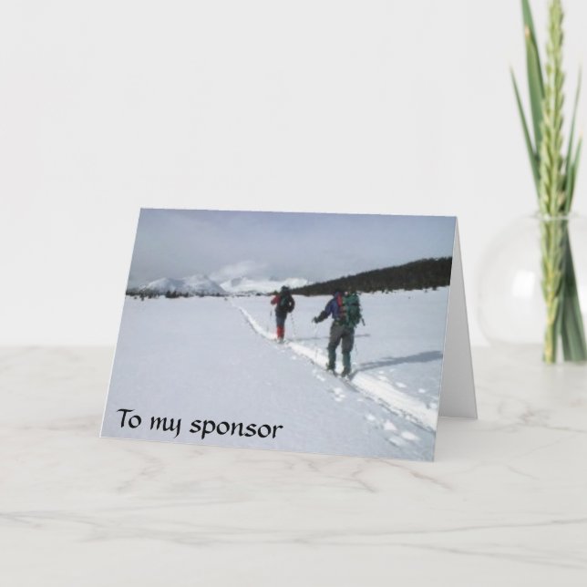 Cartão De Agradecimento A meu obrigado do patrocinador você (Frente)