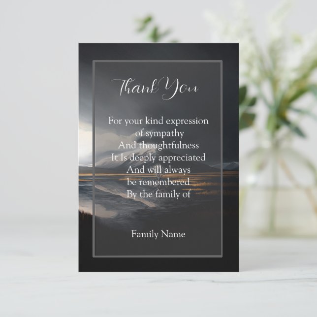 Cartão De Agradecimento A Montanha (Em pé/Frente)