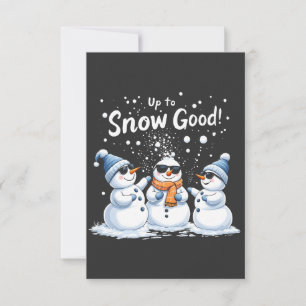 Cartão De Agradecimento À Neve Bom Snowman Engraçado Natal