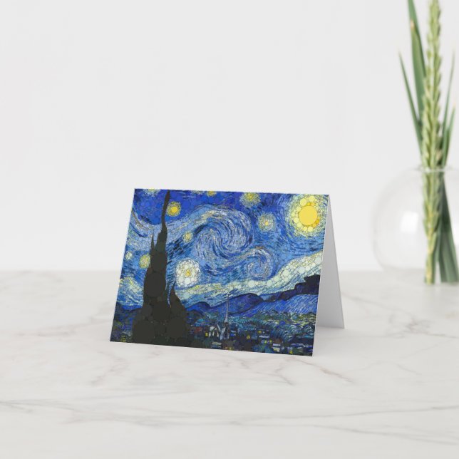 Cartão De Agradecimento A Noite Estrelada de Vincent van Gogh (Frente)