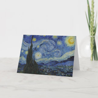 Cartão De Agradecimento A Noite Estrelada, pintura a óleo, Vincent Van Gog