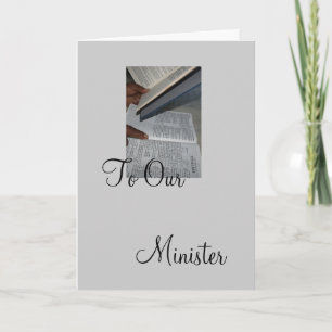 Cartão De Agradecimento A nosso ministro