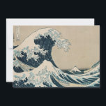 Cartão De Agradecimento A onda do Excelente de Kanagawa<br><div class="desc">A Onda Excelente de Kanagawa,  da série '36 Views do Monte Fuji' | por Katsushika Hokusai | Art Location: Private Collection | Artista japonês | Número de recolha de imagens: XIR158277</div>