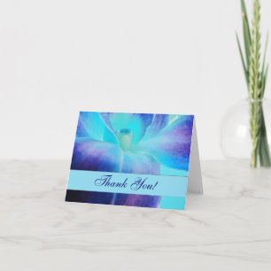 Cartão De Agradecimento A Orquídea Azul Obrigado Notecard