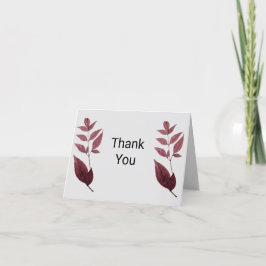 Cartão De Agradecimento A Queda Seca Vermelha Deixa Obrigado