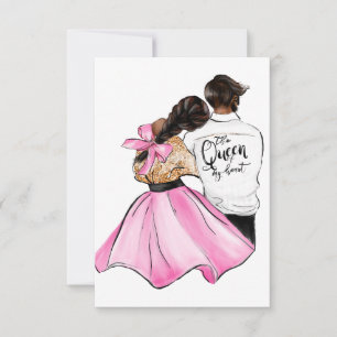Cartão De Agradecimento A Rainha do meu coração casal do dia dos namorados