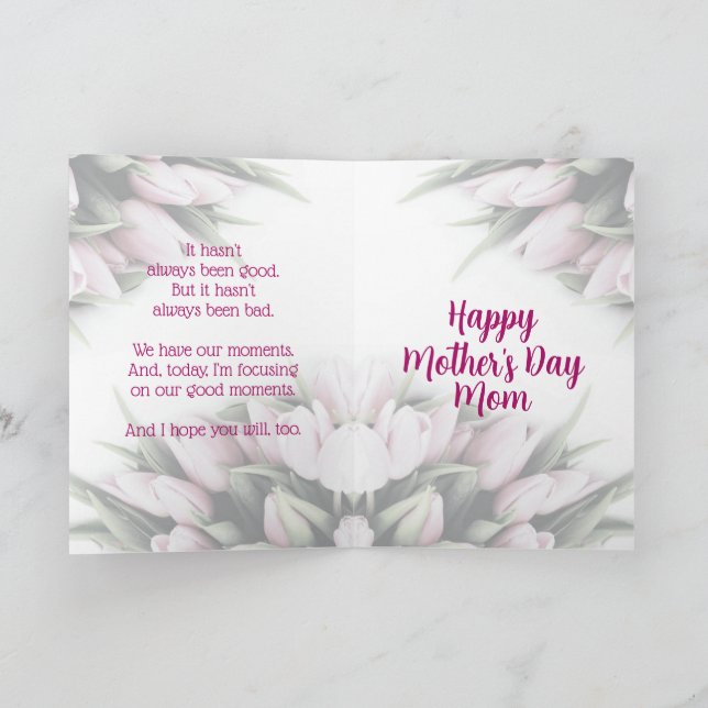 Cartão De Agradecimento A relação evoluiu - Dia de as mães (Interior)