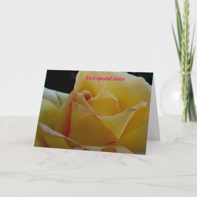 Cartão De Agradecimento A uma irmã especial (Frente)