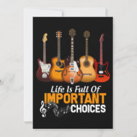 A vida é cheio de guitarra de escolha importante