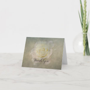 Cartão De Agradecimento A Vintage Rose Romance Thank-You