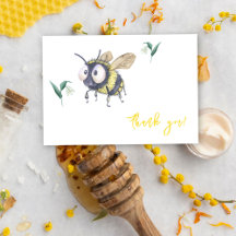 Abeia bumblebee em aquarela - obrigado