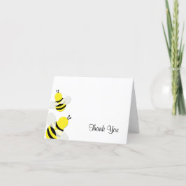 Cartão De Agradecimento Abeja Melífera Amarela e Preta Obrigado