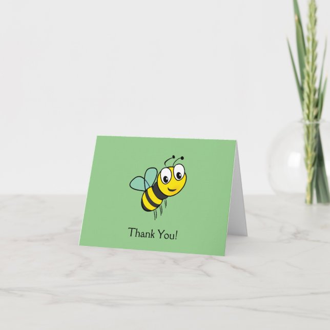 Cartão de agradecimento Abelha Mel Cute Bumble (Frente)