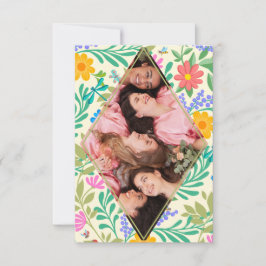 Cartão De Agradecimento Abelhas De Mel, Ladybug, Borboleta, Dragonfly & Fl